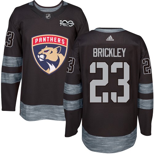 Adidas Panthers #23 Connor Brickley Black 1917-100th Anniversary Stitched NHL Jersey